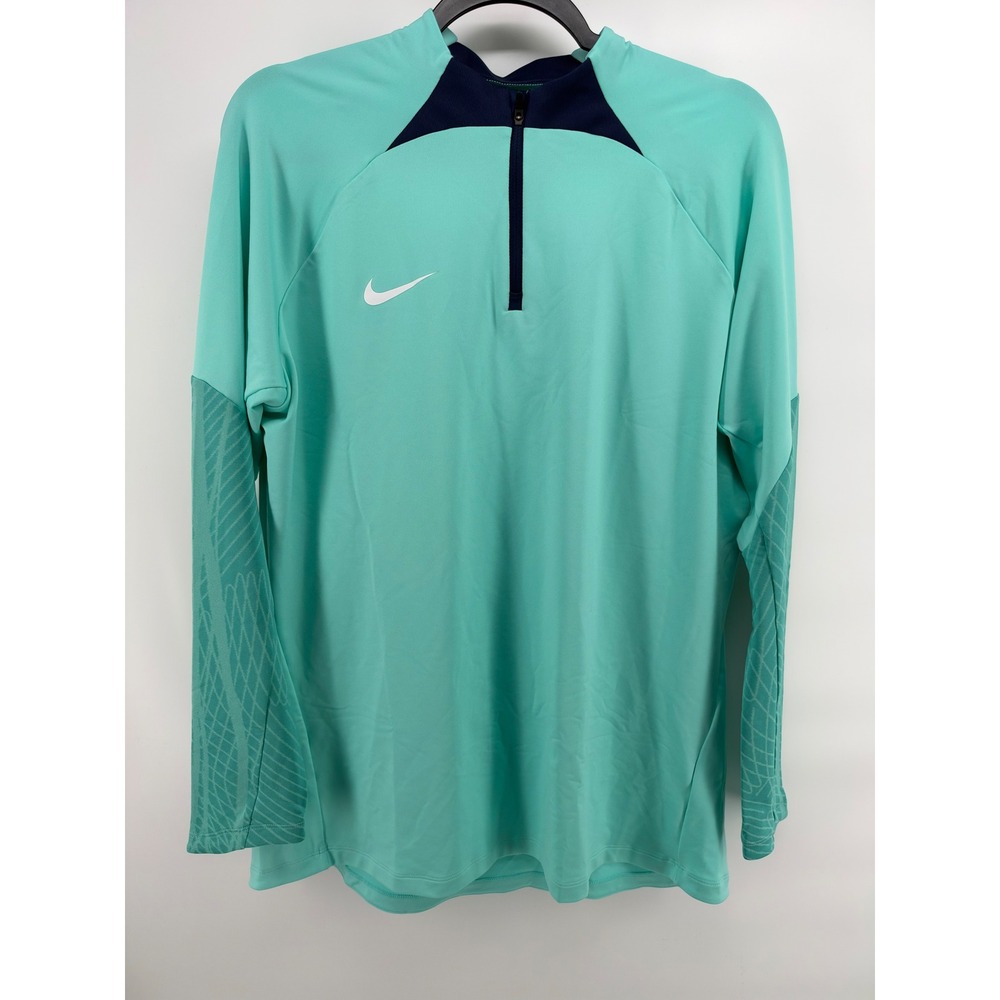 Nike Dri-FIT Slim Fit 1/4 Zip Training Top Mint Green Navy DX0483-354 Mens XL